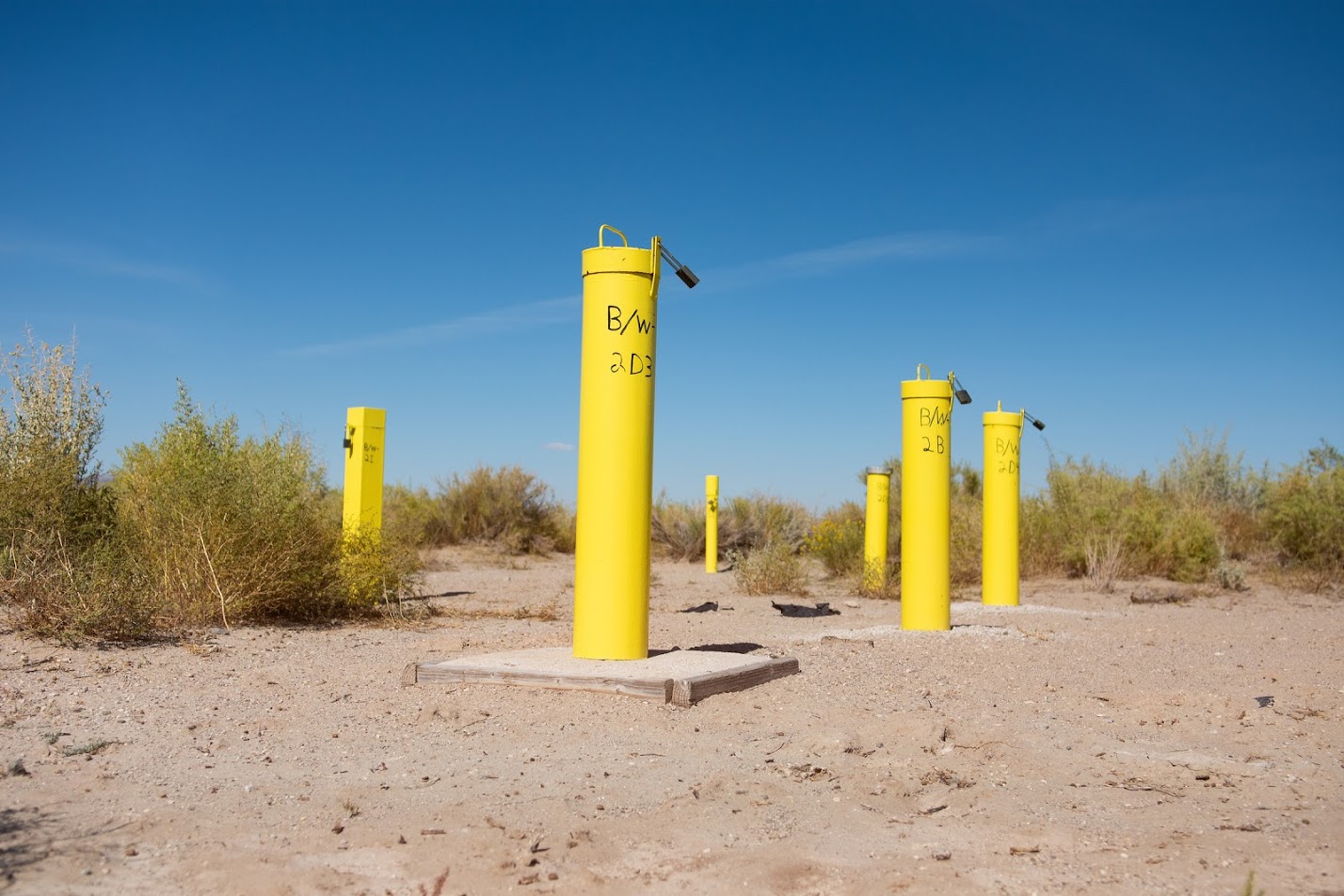 Monitoring wells test for contaminants near the former Anaconda Copper Mine.