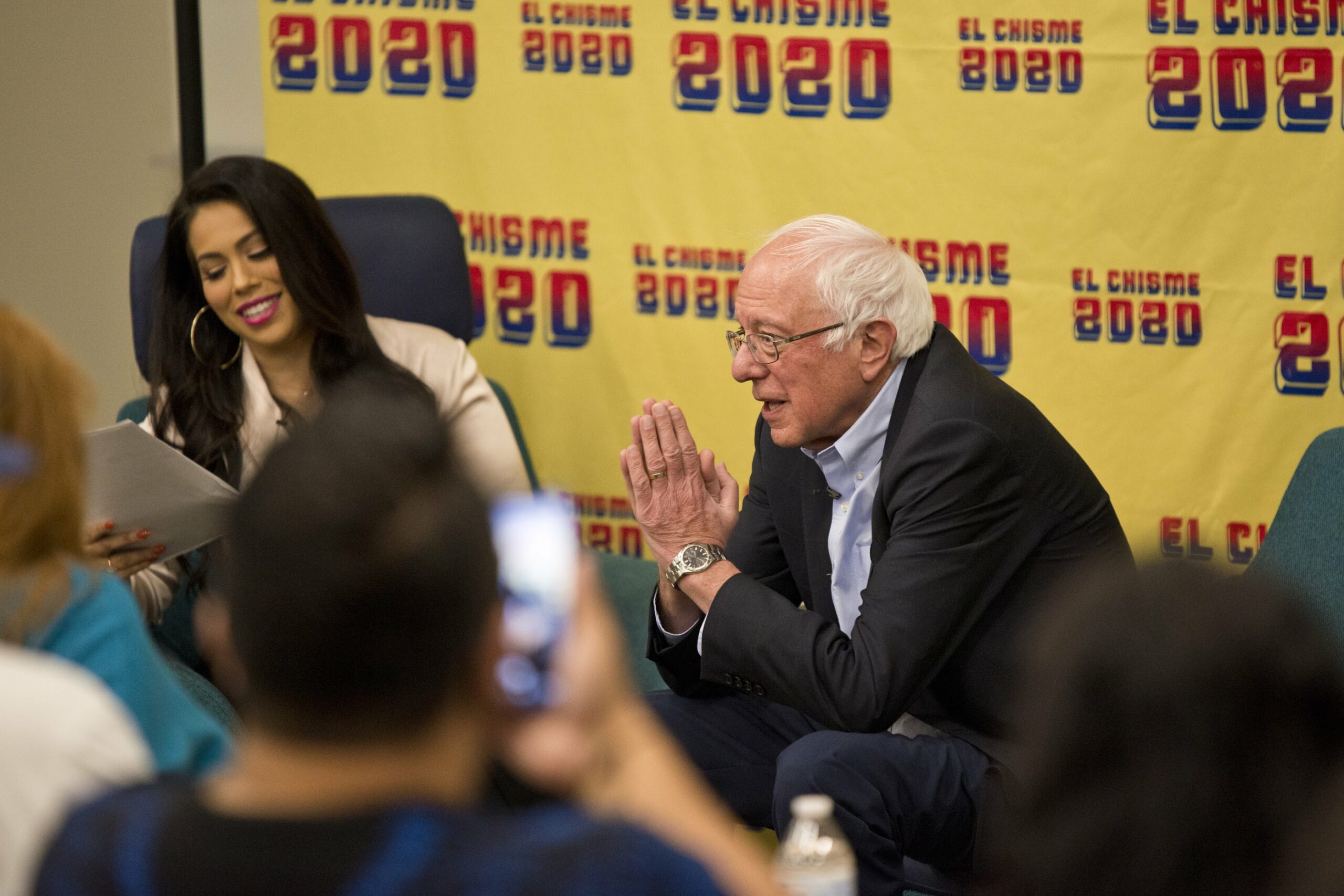 Stephanie Llanes from Protect Democracy interviews Democratic presidential candidate Sen. Bernie Sanders