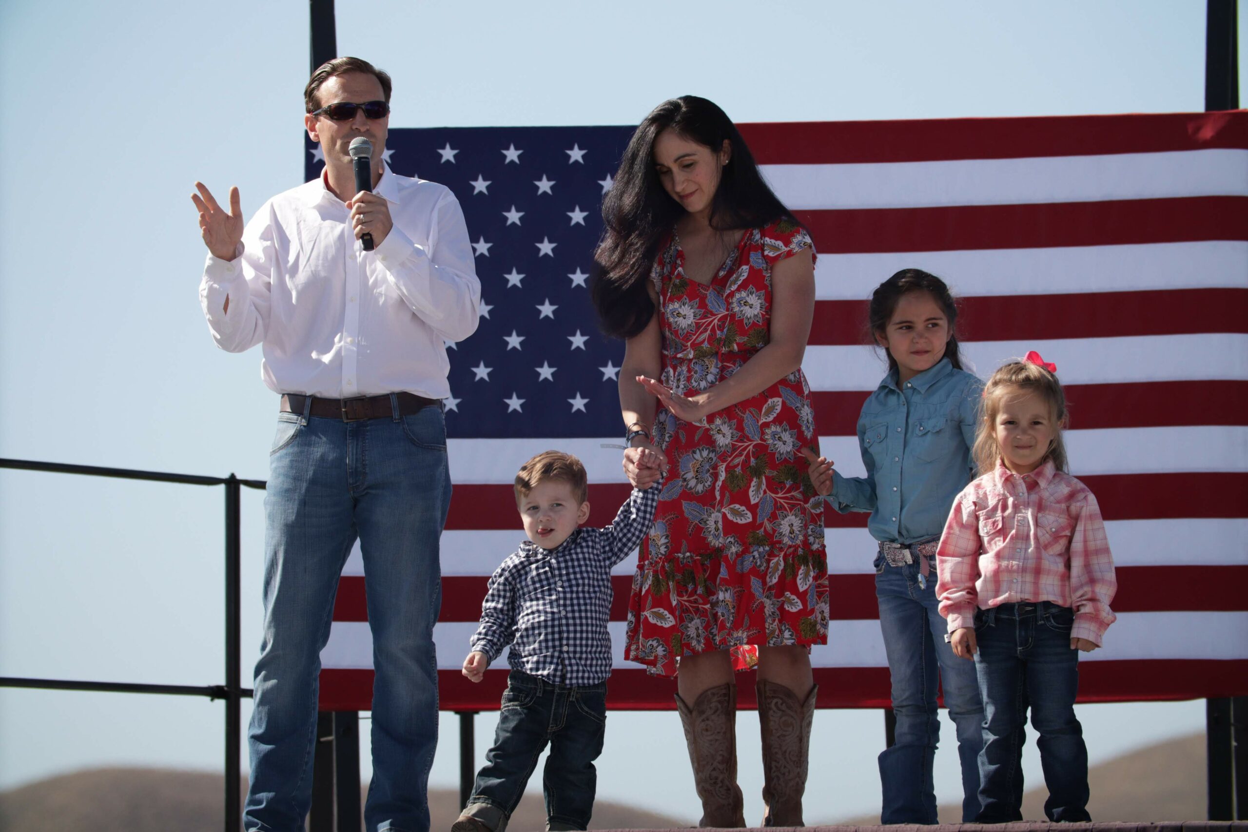 Republican former Attorney General Adam Laxalt and his family