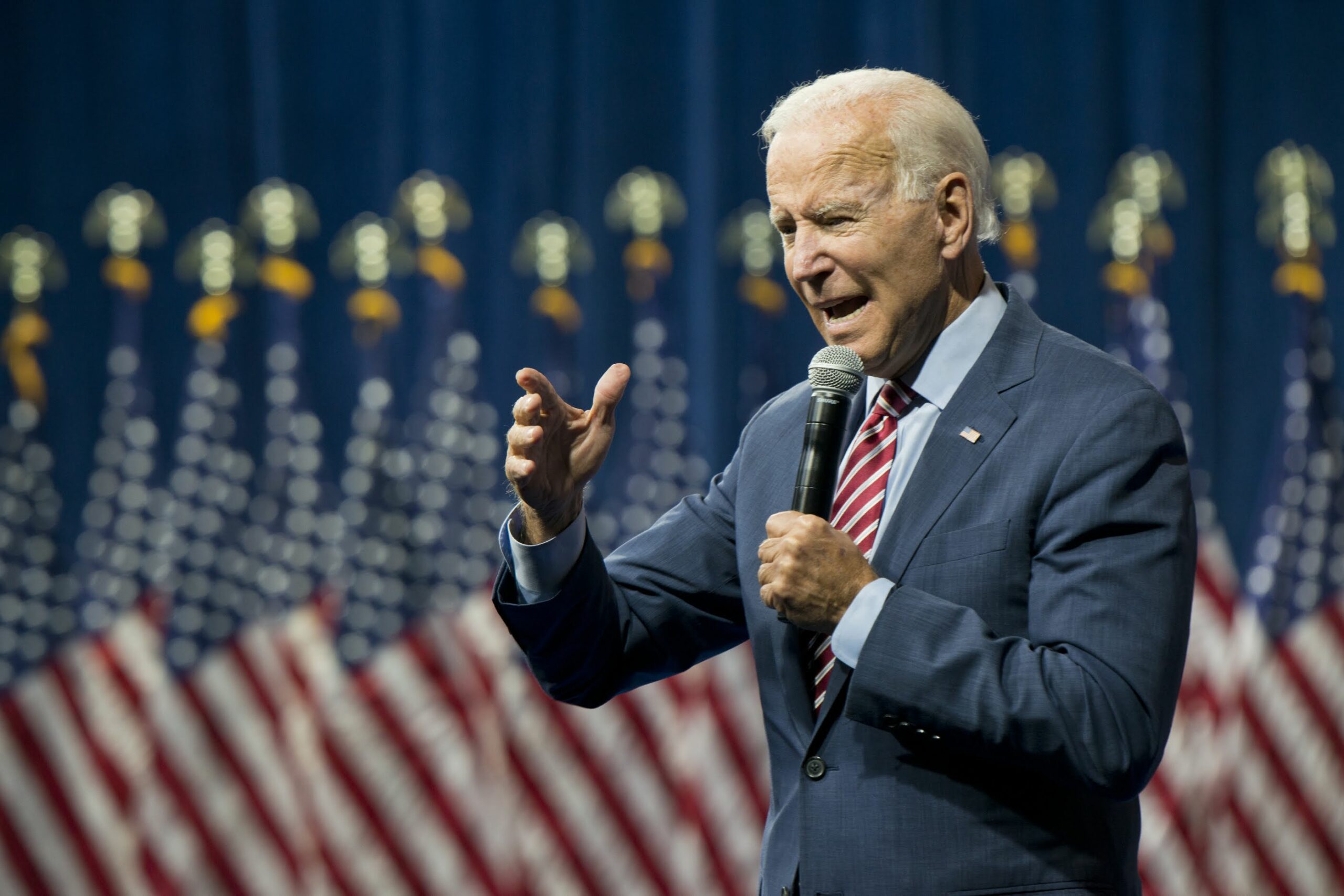 Joe Biden speaks at a rally