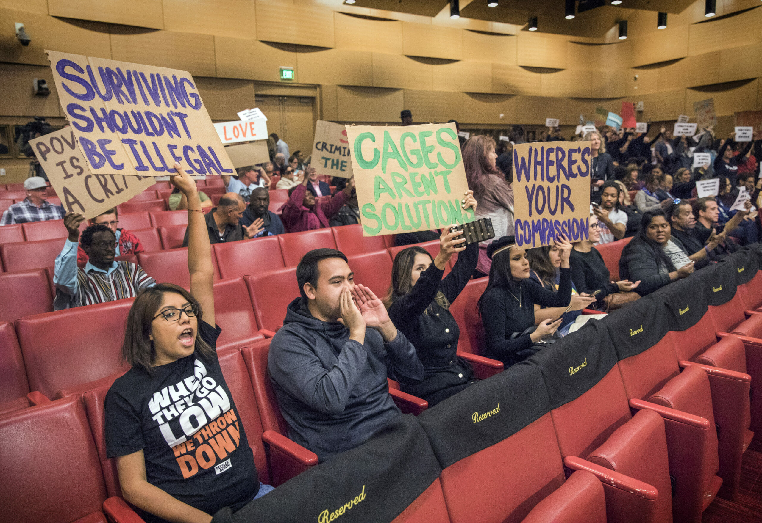 Protesters at Vegas council meeting