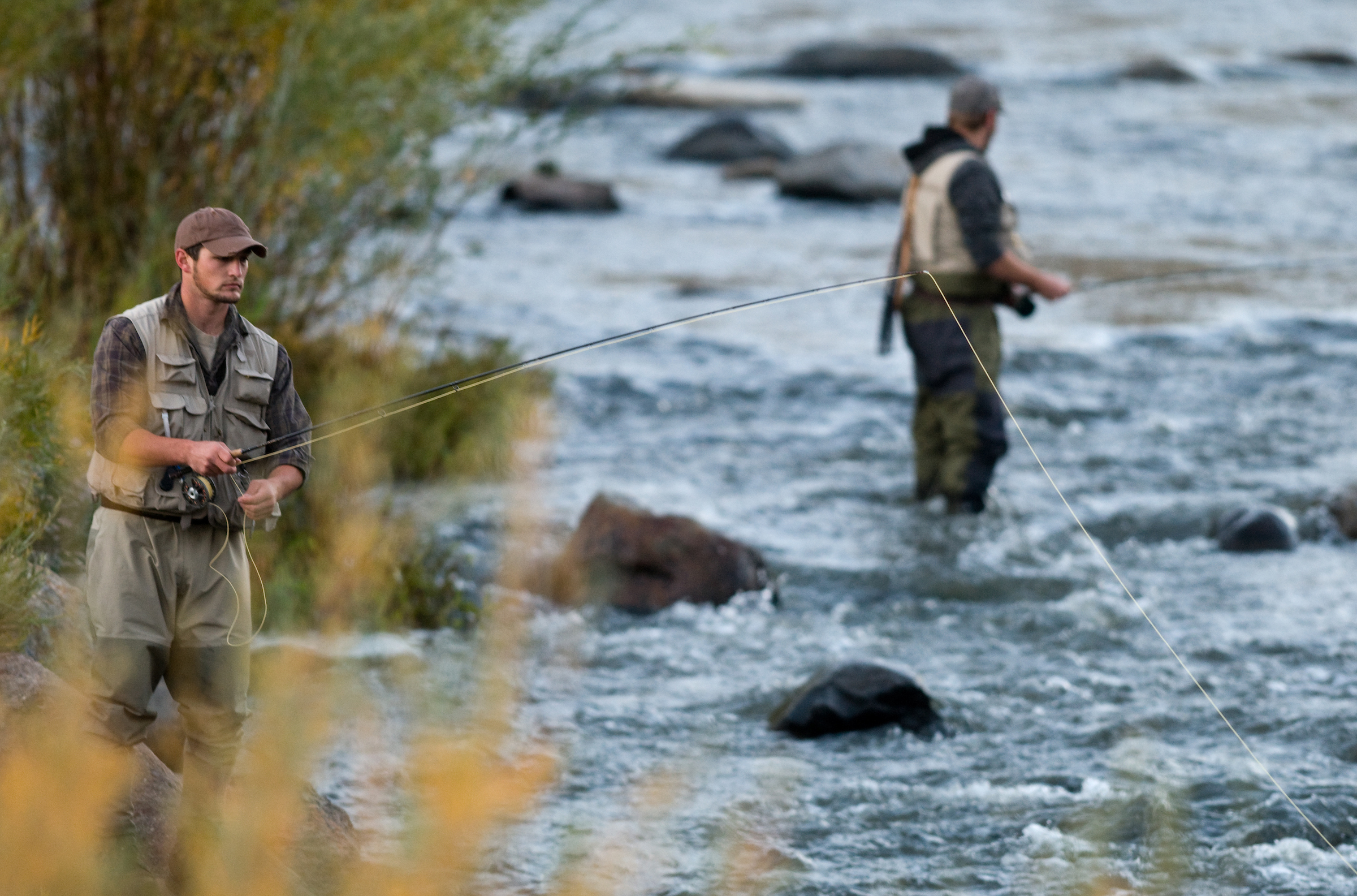 Fly fishing on the Truckee River