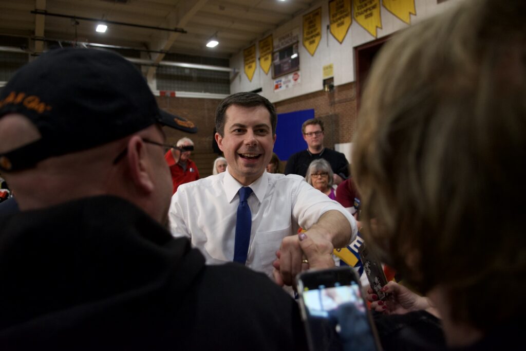 Pete Buttigieg Sparks rally