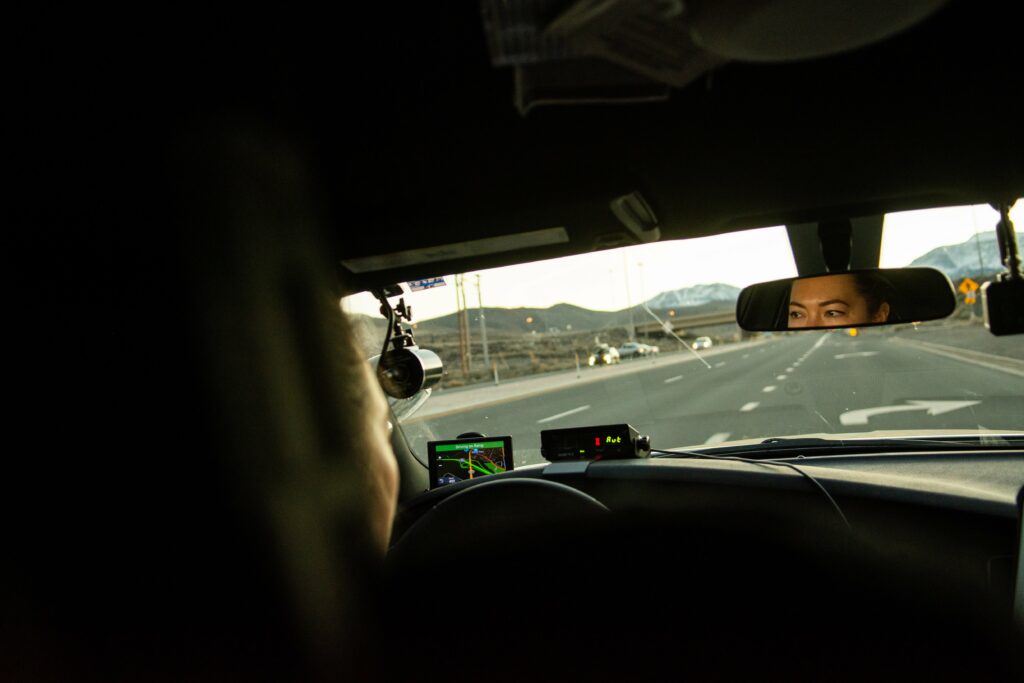 Trooper Hannah DeGoey driving