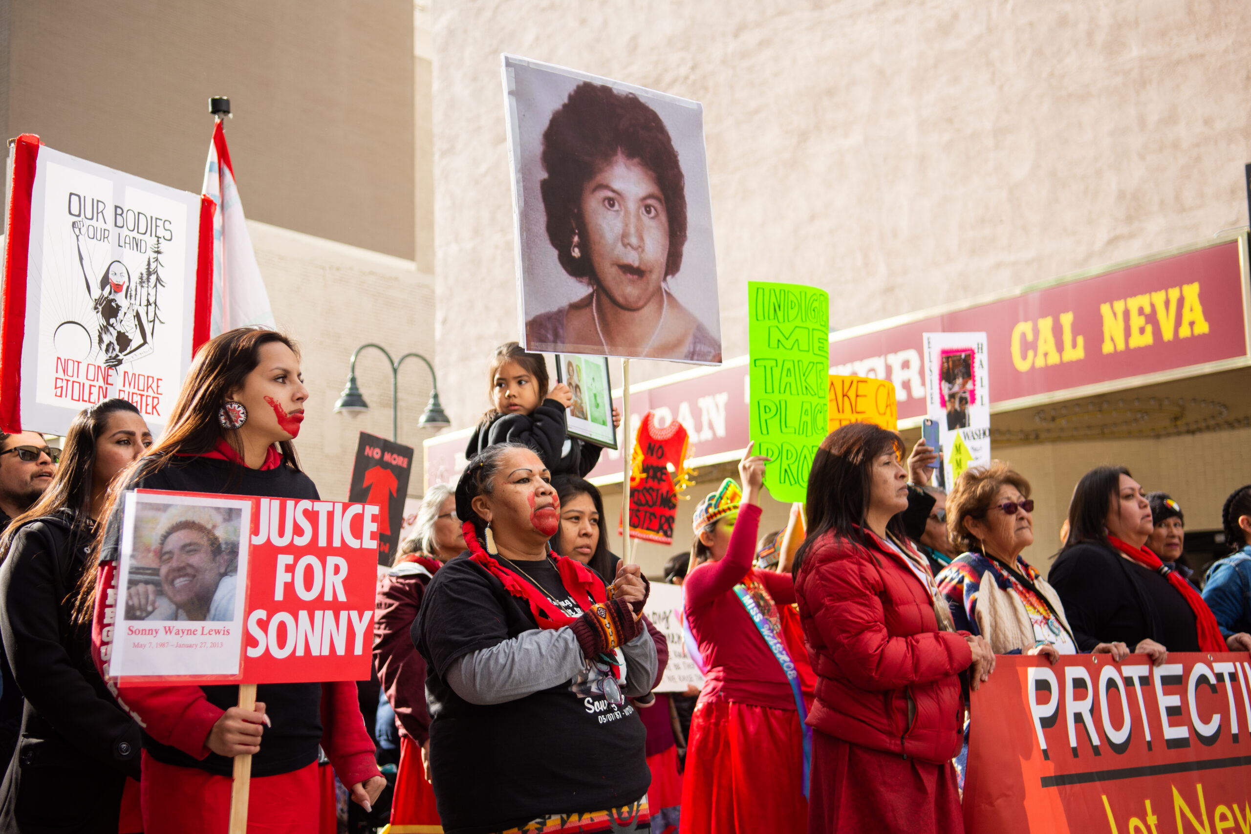 Native American demonstrators at Reno Women's March