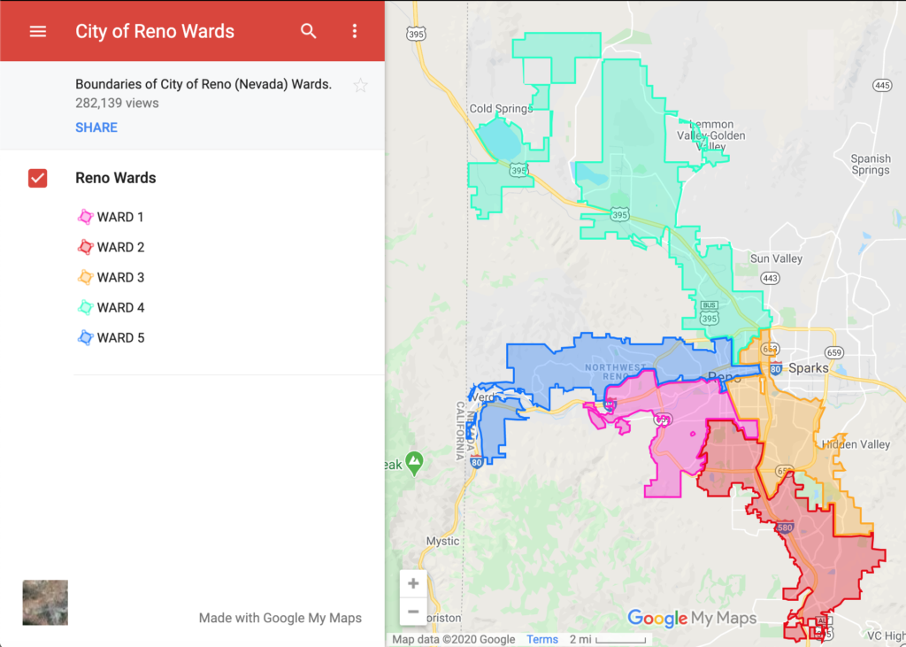 City Of Reno Boundary Map Election Preview: Amid Pandemic And Budget Woes, Incumbents And Challengers  Vie For Spots In Reno City Council's General Election – The Nevada  Independent