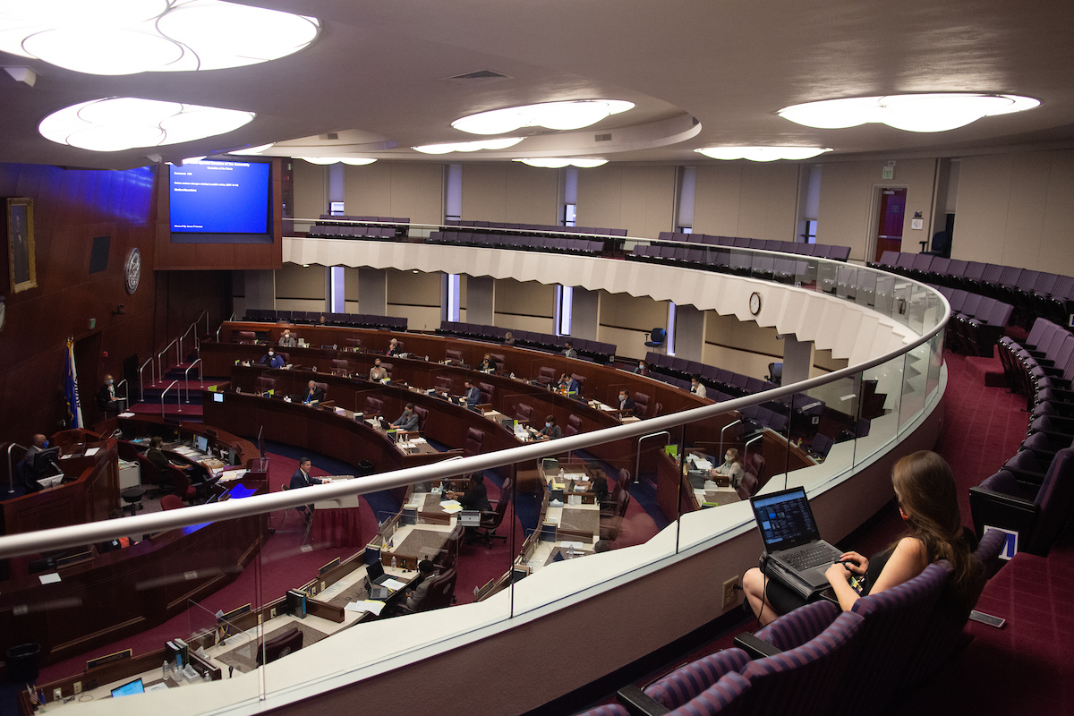 Inside the Assembly chambers