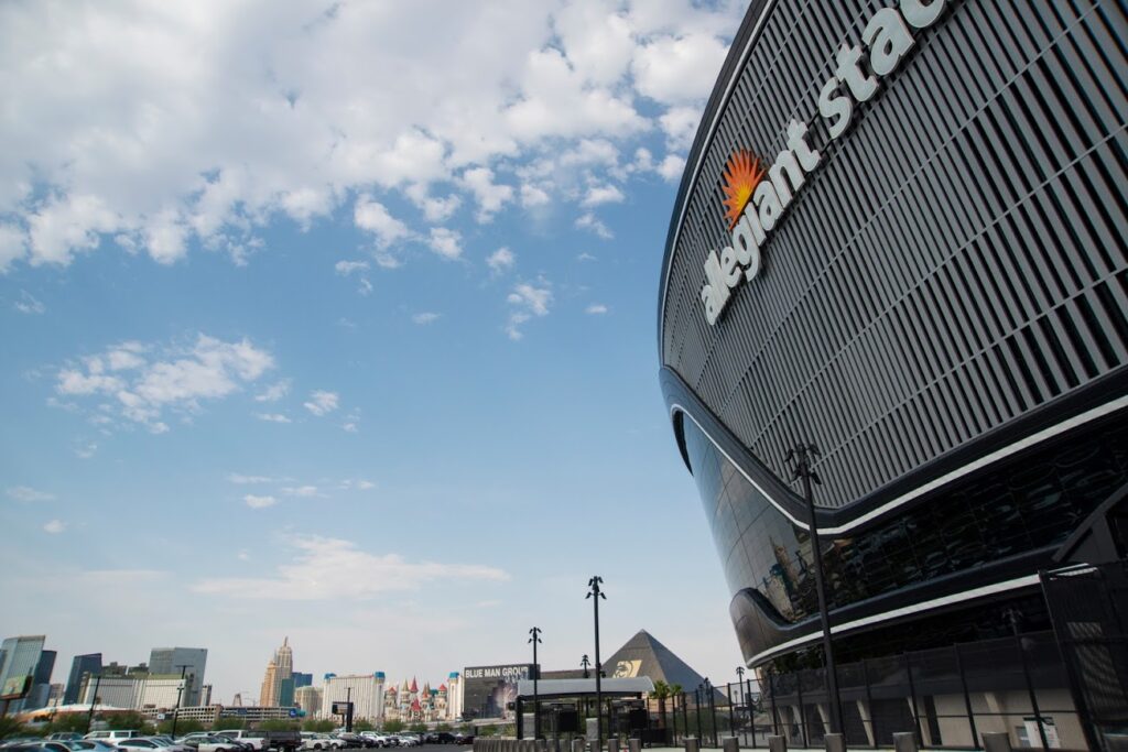 Allegiant Stadium in Las Vegas as seen on Thursday, June 17, 2021. (Daniel Clark/The Nevada Independent).