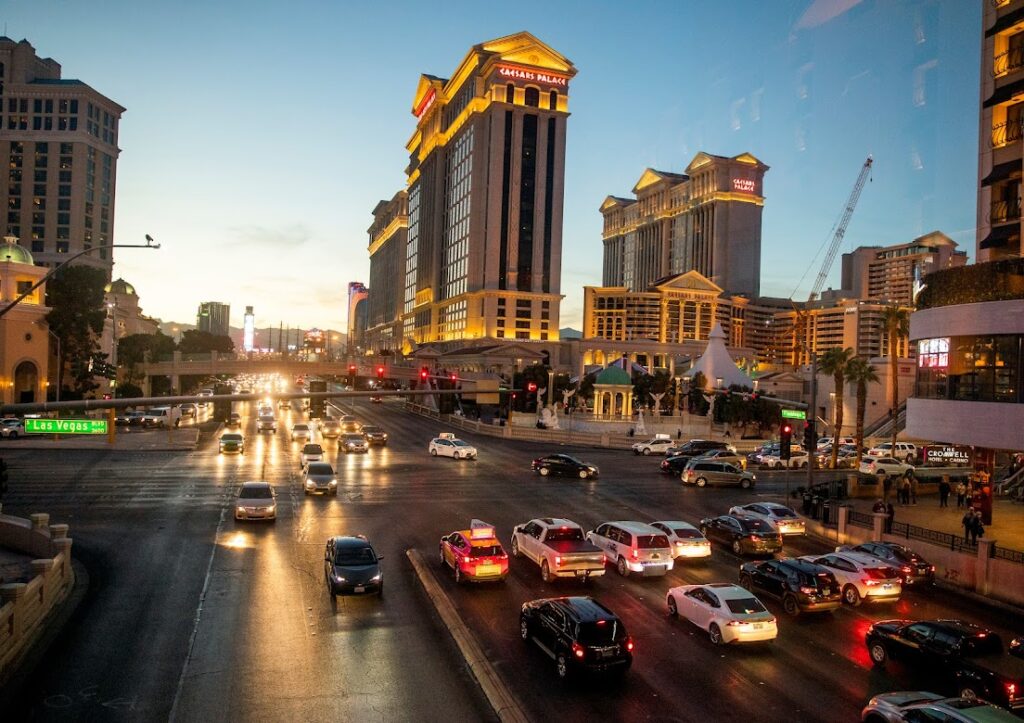 Caesars Palace is seen on Tuesday, Nov. 16, 2021. (Jeff Scheid/The Nevada Independent).