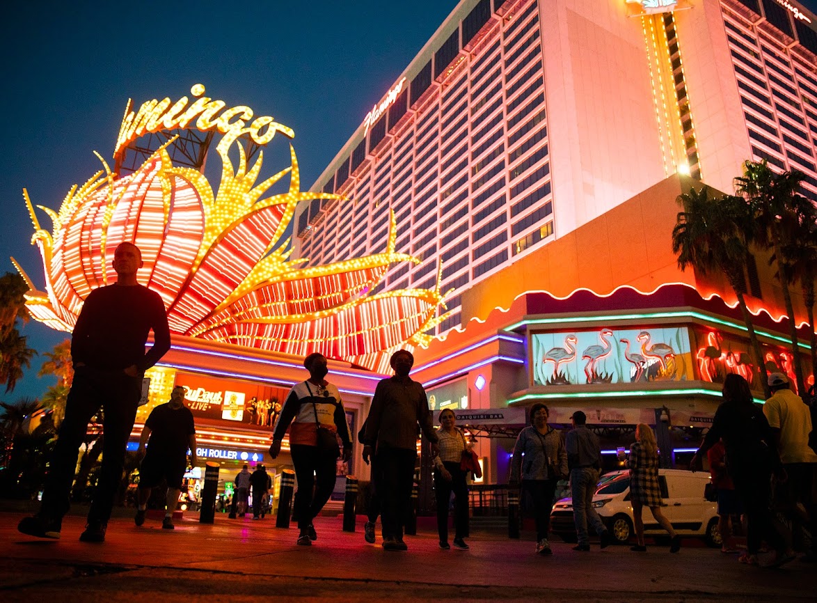 Las Vegas, Nevada, USA - October 1, 2021 Flamingo Las Vegas Hotel