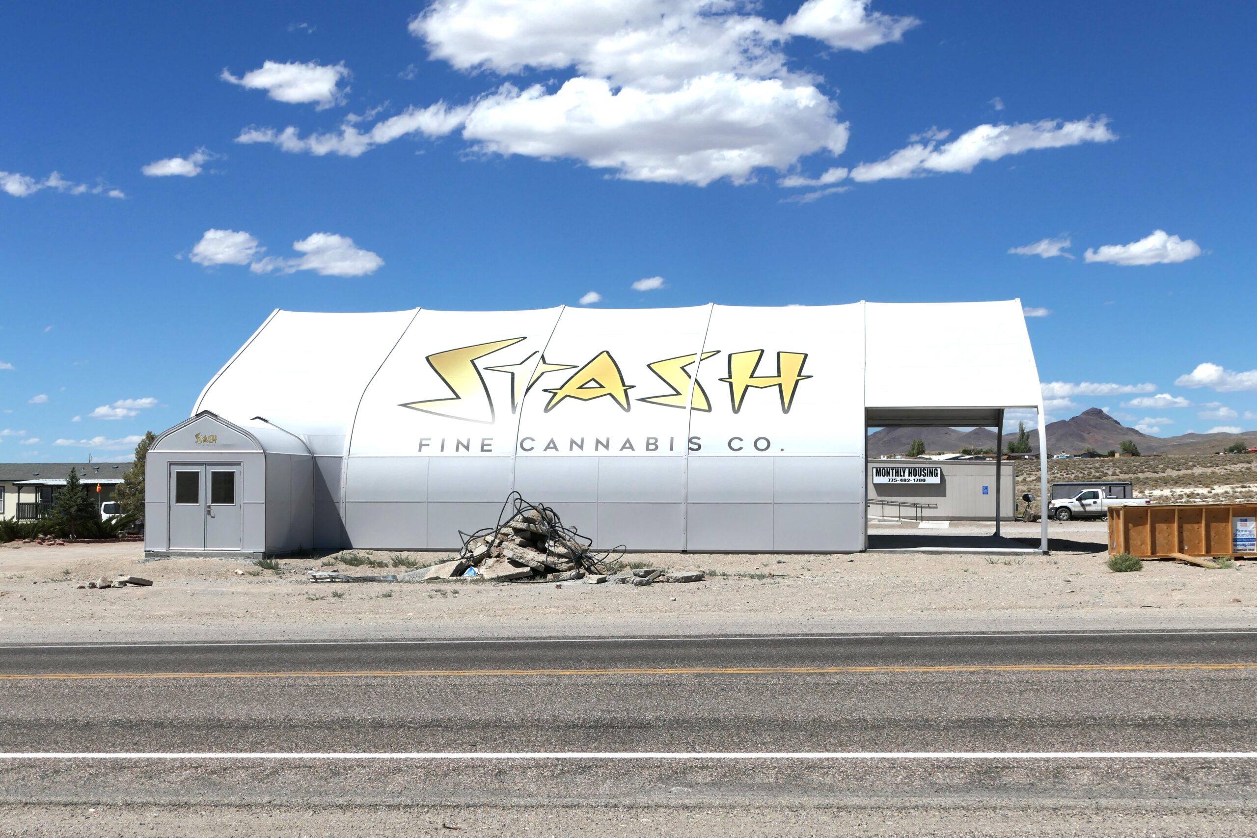 Stash cannabis dispensary outside Tonopah, Nevada.