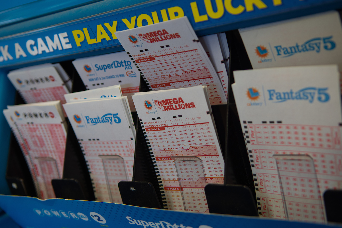 Lottery tickets for sale inside the Lottery Building in Floriston, California next to the Gold Ranch RV Resort and Casino in Verdi, Nevada on March 17, 2023. (David Calvert/The Nevada Independent).