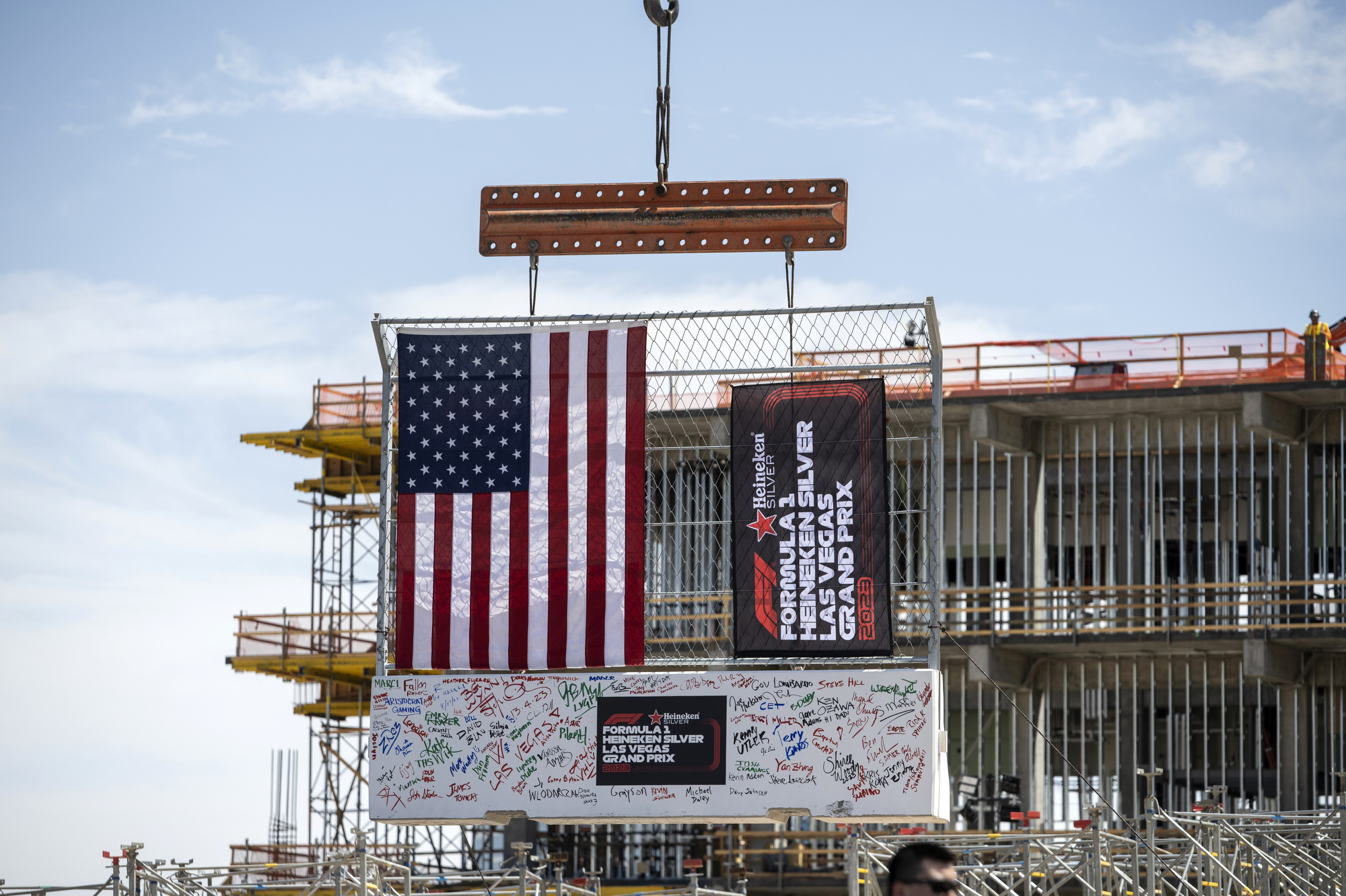 Construction for Formula 1 headquarters is underway near the Vegas