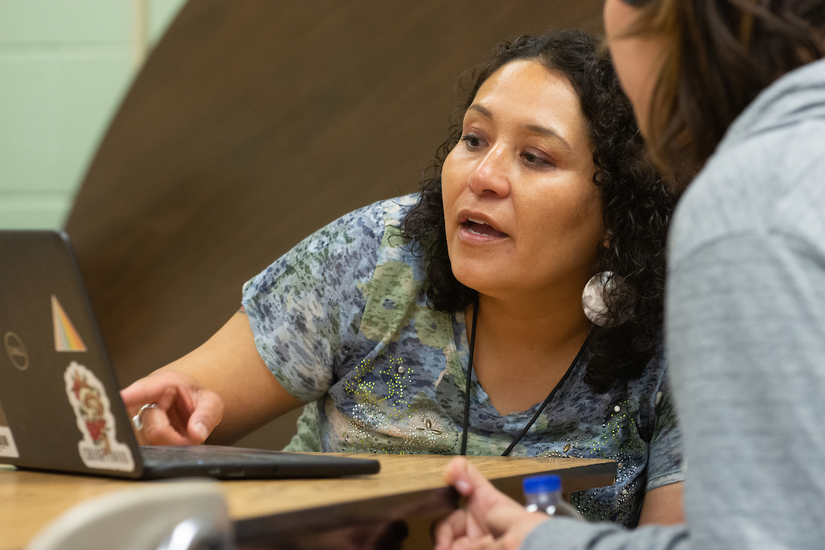 Carlene Pacheco at Churchill County High School in Fallon on May 18, 2023. (David Calvert/The Nevada Independent).