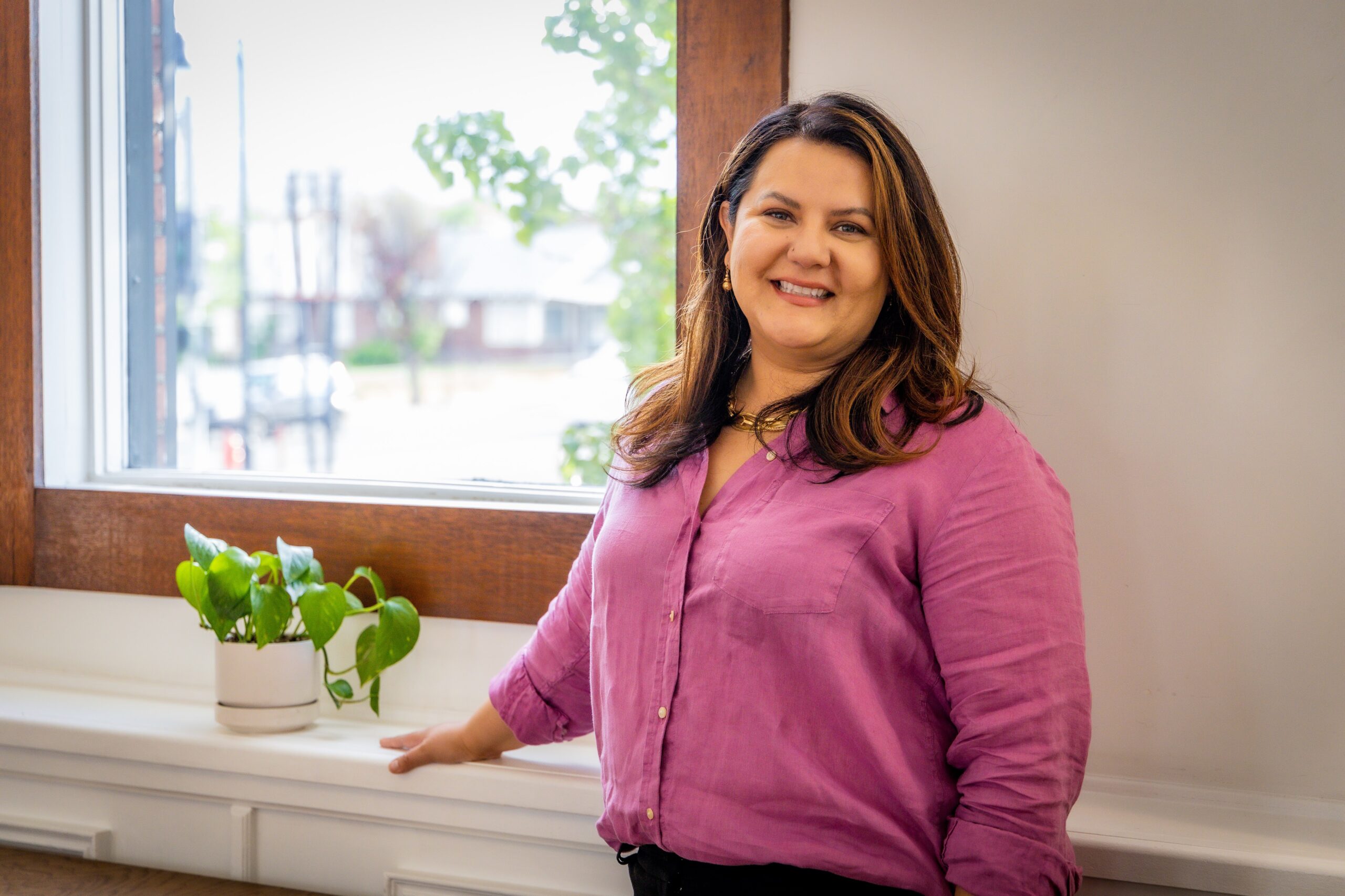 Children's Advocacy Alliance Executive Director Holly Welborn poses for a portrait in Reno on May 26, 2023. (Joey Lovato/The Nevada Independent).