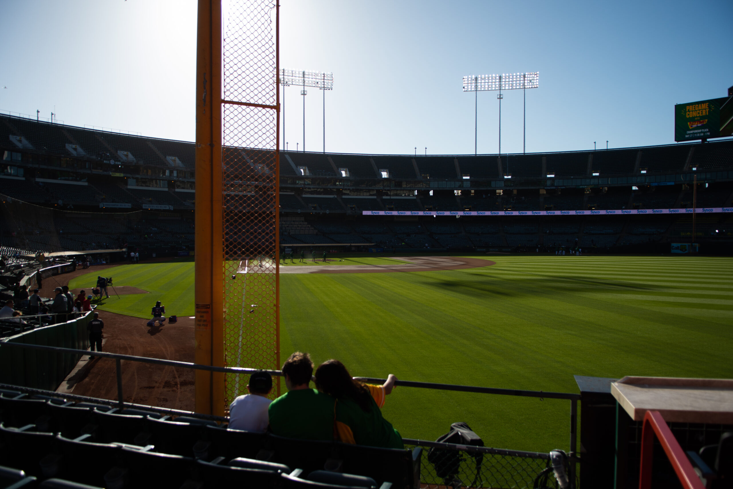 The Oakland Athletics played the Texas Rangers at the Oakland Coliseum in Oakland, California, on Friday, May 12, 2023. (David Calvert/The Nevada Independent)