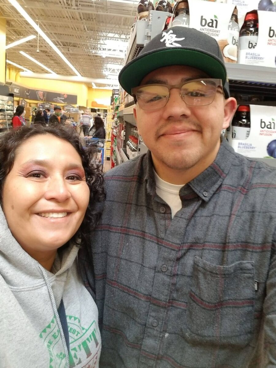 Carlene Pacheco reunites with former student Kobe Abe during a 2021 trip to their local Wal-Mart store in Fallon. (Carlene Pacheco/Courtesy).