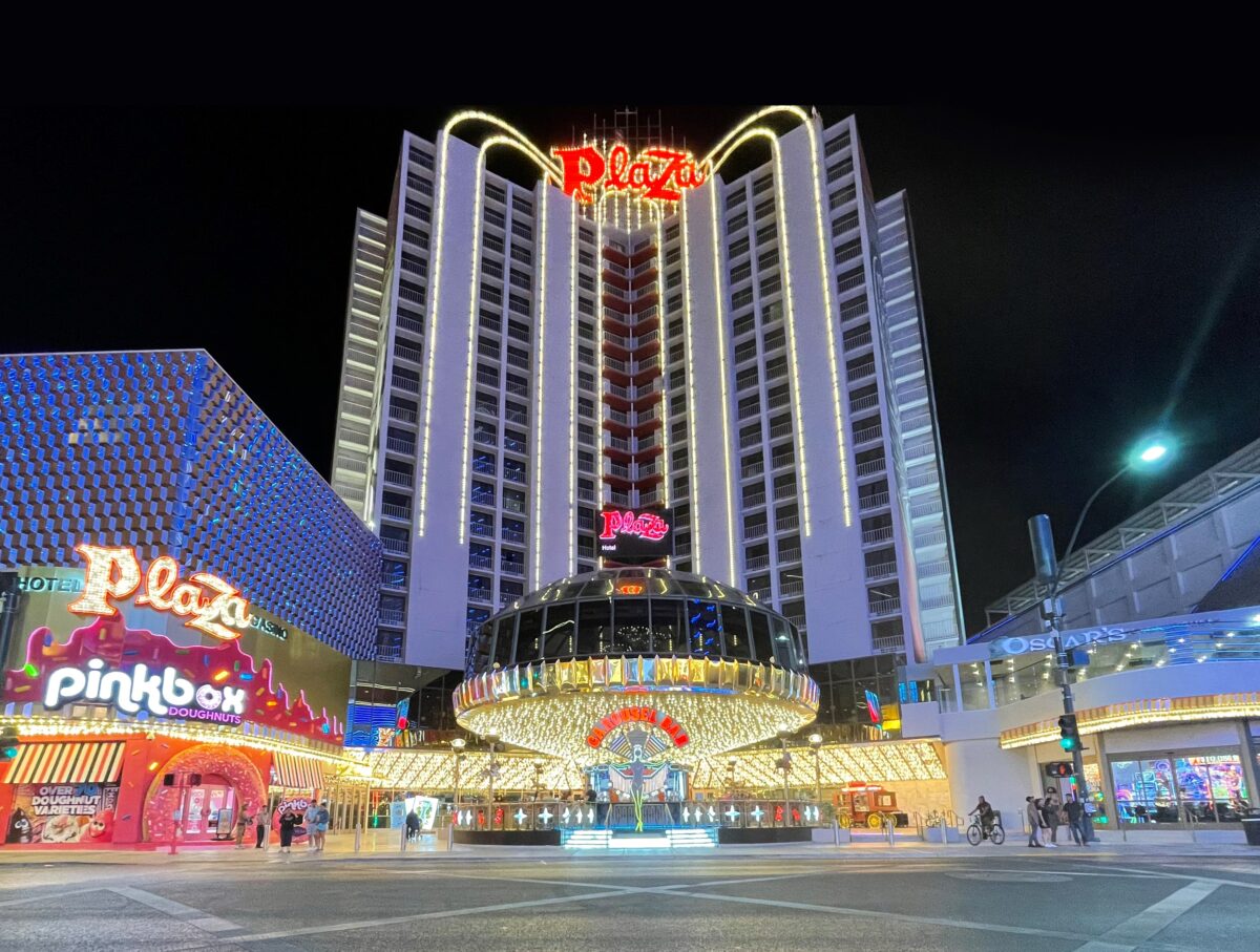 The Plaza Hotel and Casino in downtown hotel-casino display its Main Street façade and porte-cochère and four new venues. (Courtesy photo).
