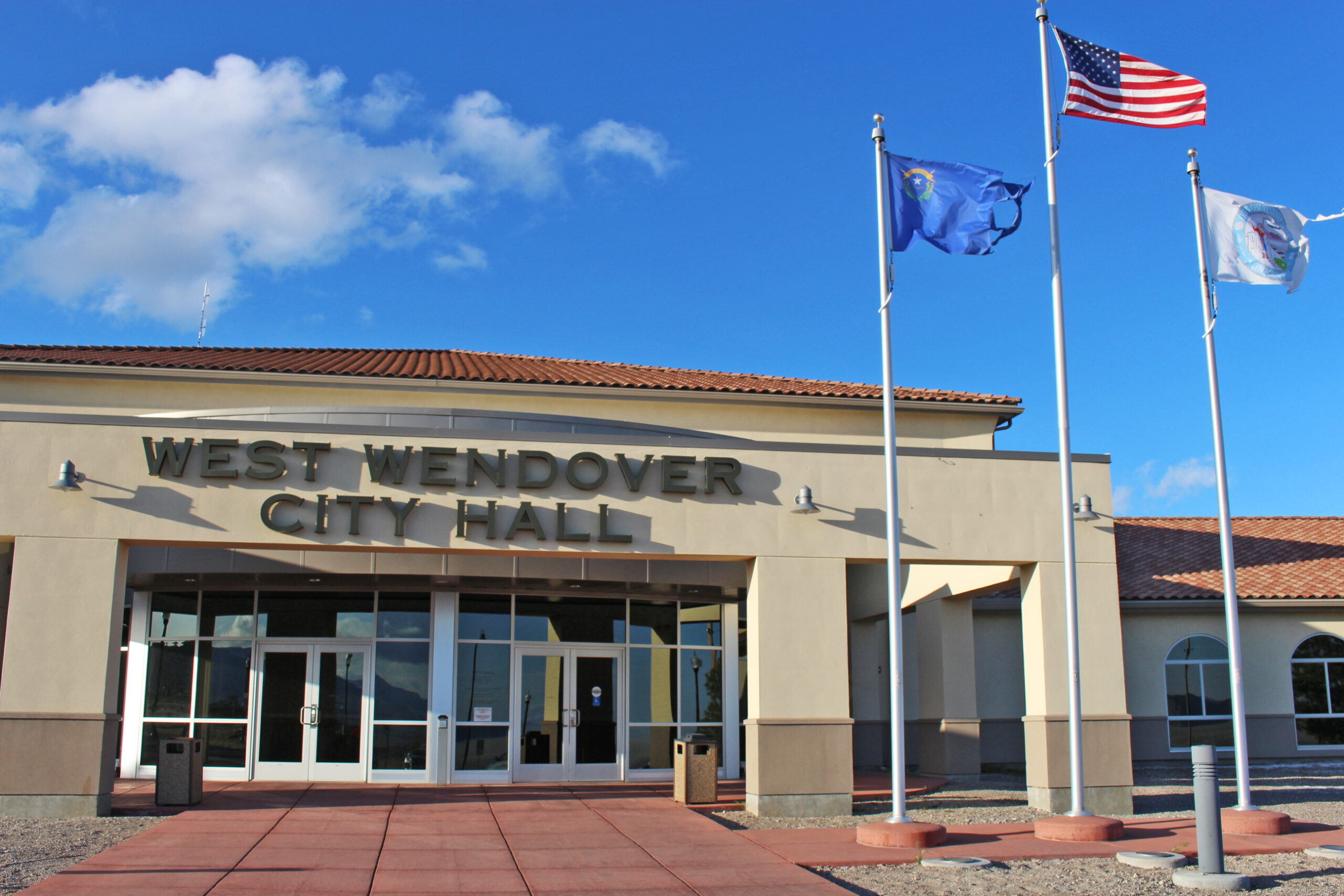 An exterior view of West Wendover City Hall.