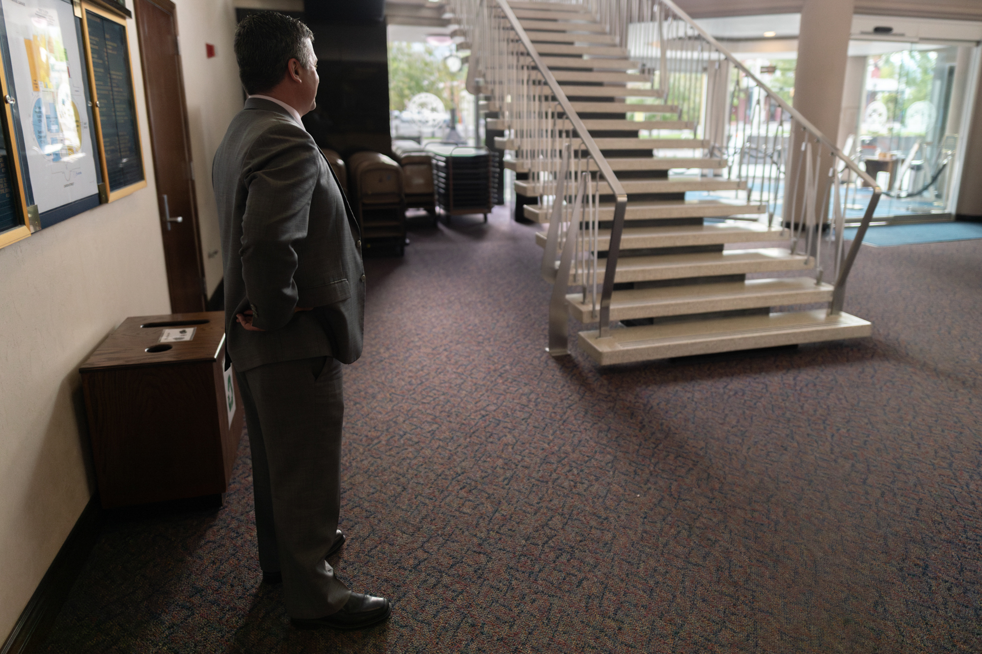 Assembly Speaker Steve Yeager awaits the return of the special committee tasked with informing the governor of adjournment sine die during the 35th special session of the Legislature on June 14, 2023, in Carson City. (Trevor Bexon/The Nevada Independent).