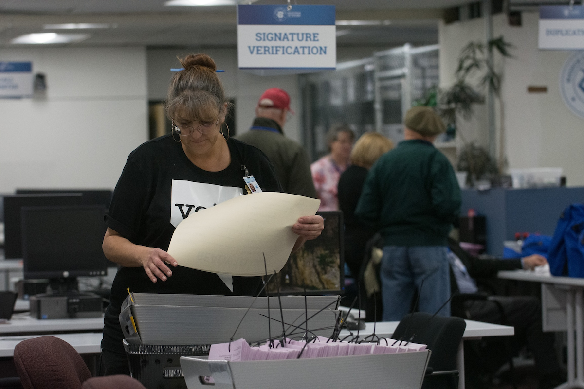 Washoe County Registrar of Voters office in Reno on Election Day, Nov. 8, 2022.