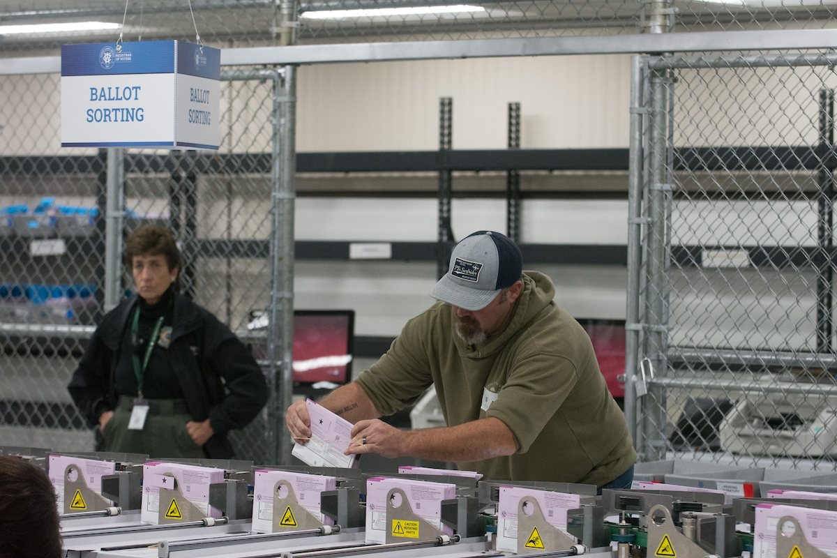 Washoe County Registrar of Voters office in Reno on Election Day, Nov. 8, 2022. (David Calvert/The Nevada Independent).