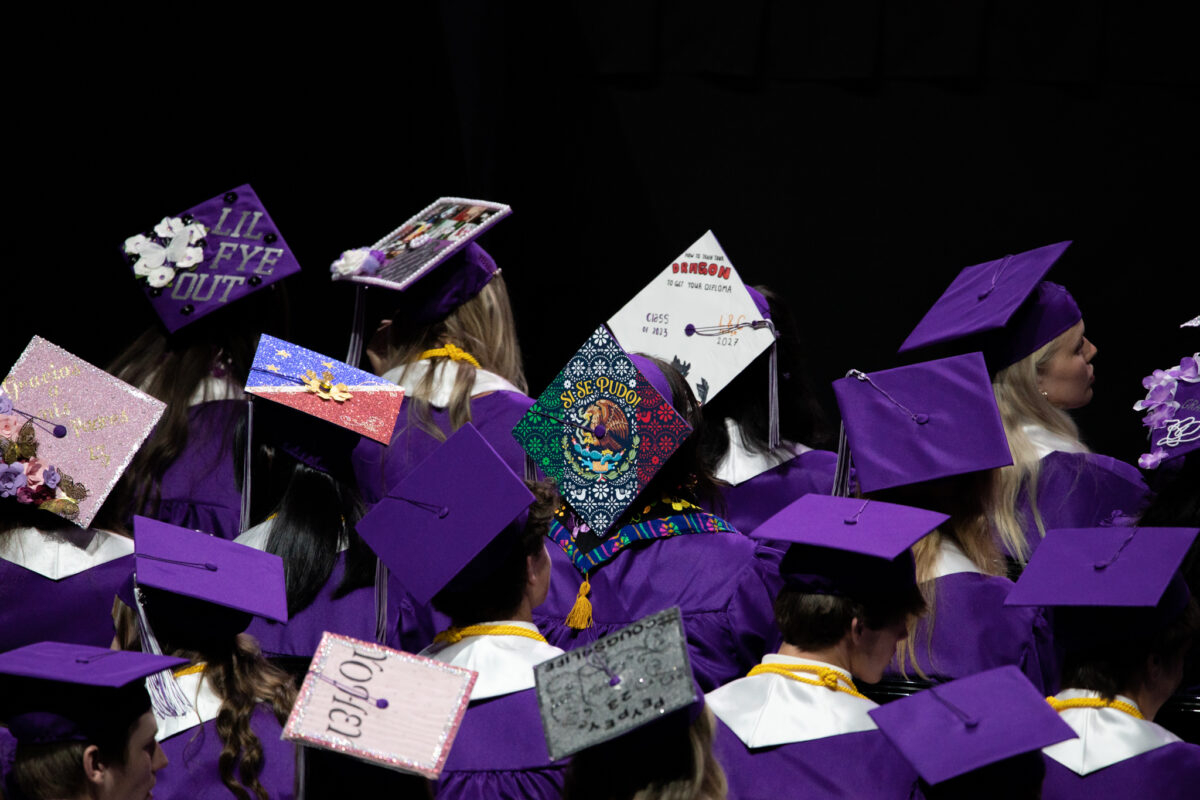 Spanish Springs High School students during graduation night inside of Lawlor Events Center in Reno on June 15, 2023. (Trevor Bexon/The Nevada Independent).