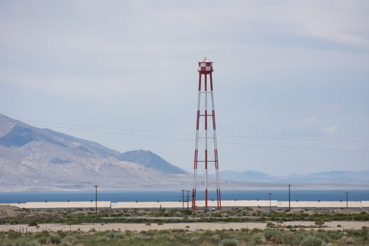 Hawthorne Army Depot, a U.S. Army Joint Munitions Command ammunition storage depot, near Walker Lake.