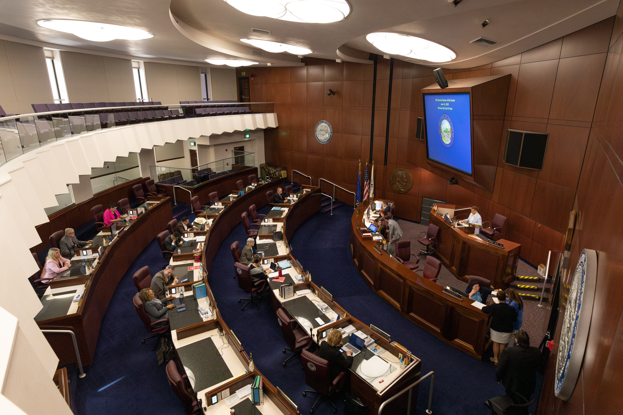 The Nevada Senate during the 35th special session of the Legislature on June 14, 2023, in Carson City. (Trevor Bexon/The Nevada Independent).