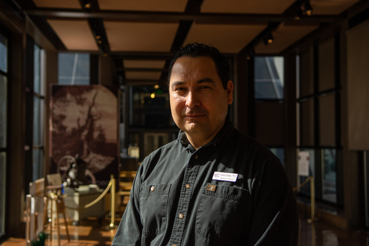 Josh Bonde, the first Indigenous director of the Nevada State Museum and a member of the Te-Moak Tribe of Western Shoshone, said repatriation is a priority. (David Calvert/The Nevada Independent).