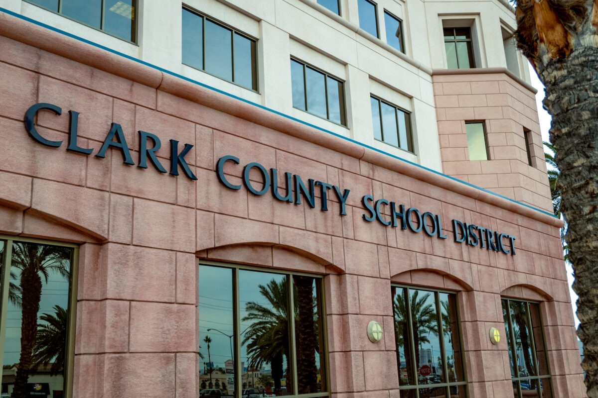 The Clark County School District Administration Center in Las Vegas.