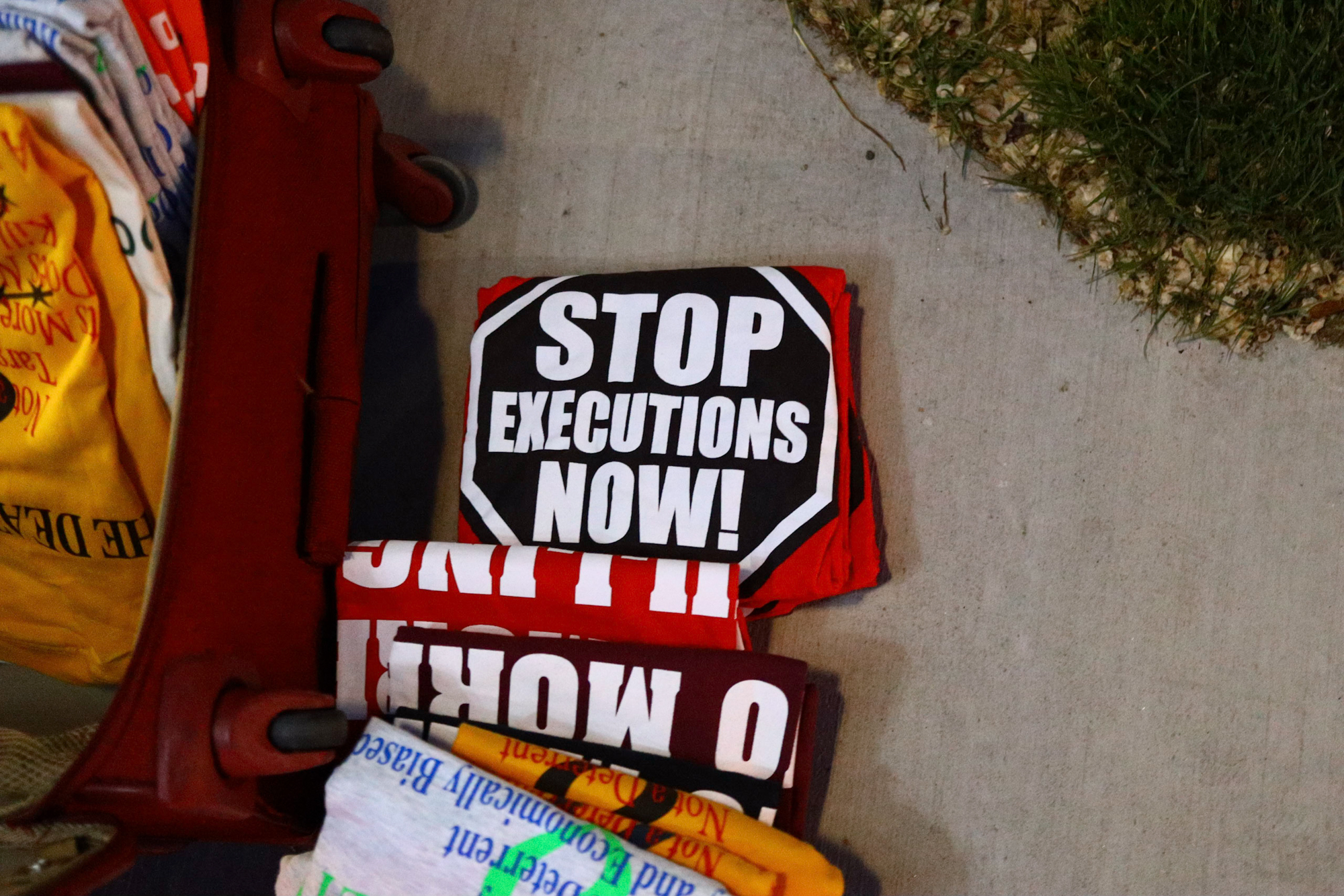 Death penalty protest in Carson City on May 17, 2021.