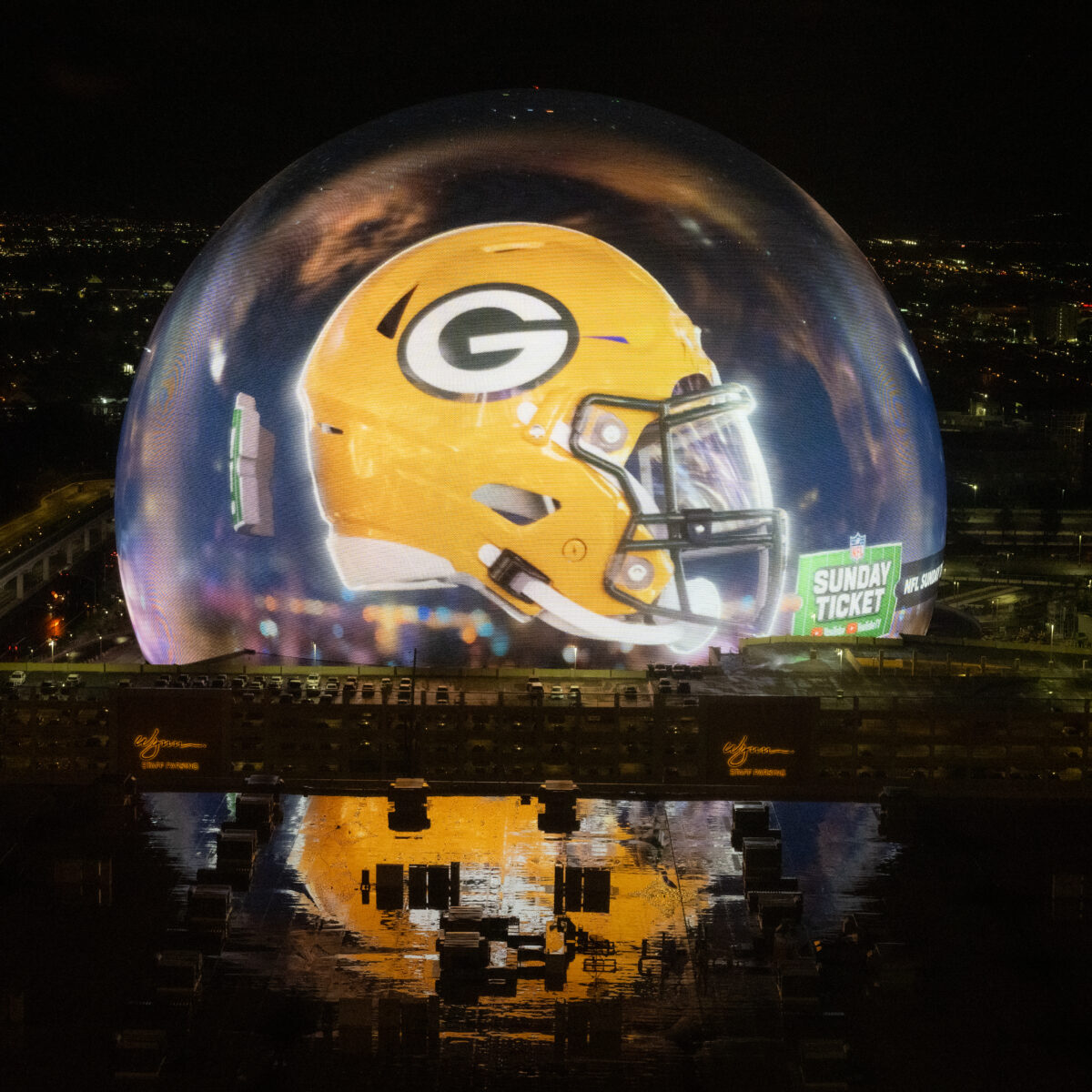 Promotes NFL Sunday Ticket in Las Vegas Sphere's First