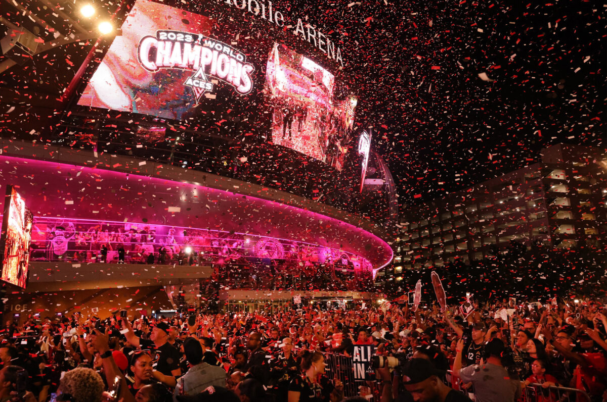 Las Vegas Aces: 'Best fans in the world' celebrate second