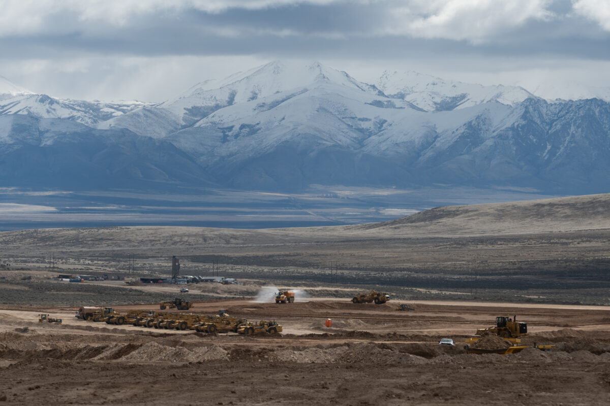 Construction at Lithium Americas’ Thacker Pass mine near Orovada on March 18, 2025.