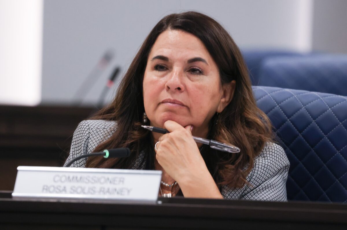 Nevada Gaming Commissioner Rosa Solis-Rainey during a meeting.