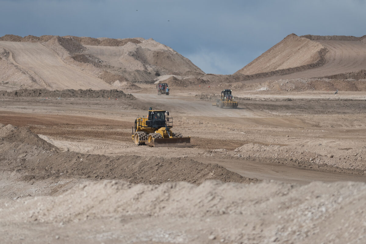 Construction at Lithium Americas’ Thacker Pass mine near Orovada.