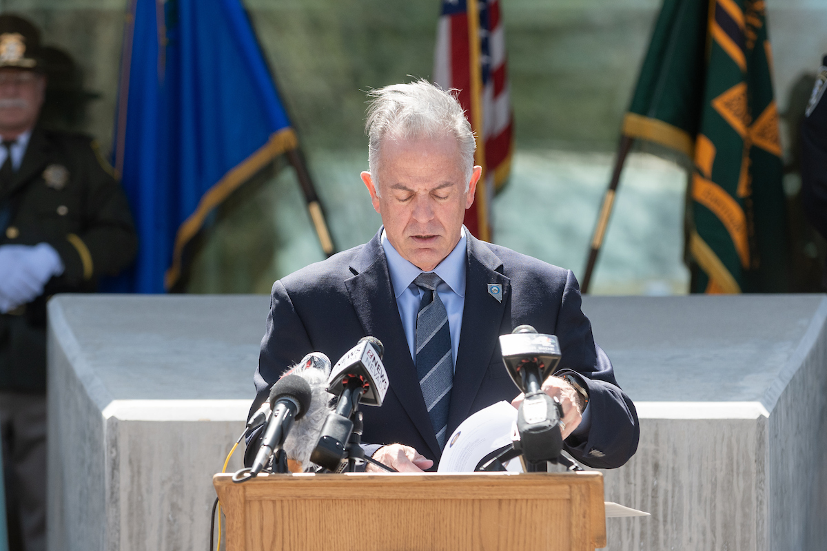 Gov. Joe Lombardo during a press conference.