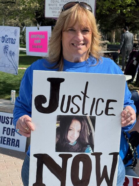 Kim McKew, the mother of Sierra Ceccarelli, on April 24, 2025, in Carson City.