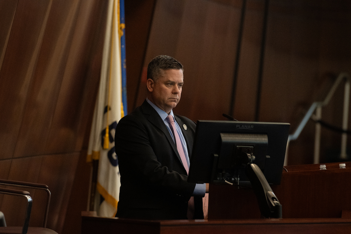 Assembly Speaker Steve Yeager (D-Las Vegas) on May 16, 2025, inside the Legislature in Carson City.