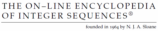  The On-Line Encylopedia of Integer Sequences