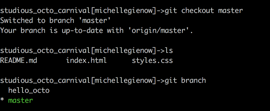 git change branch and pul