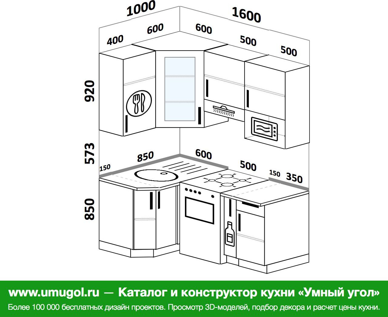 Маленькая угловая кухня Размеры