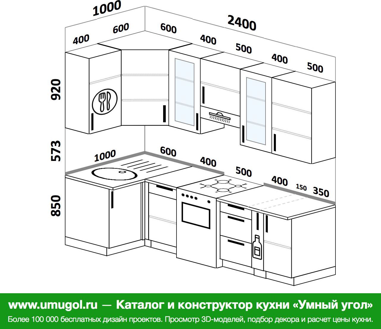 кухня угловая размеры шкафчиков