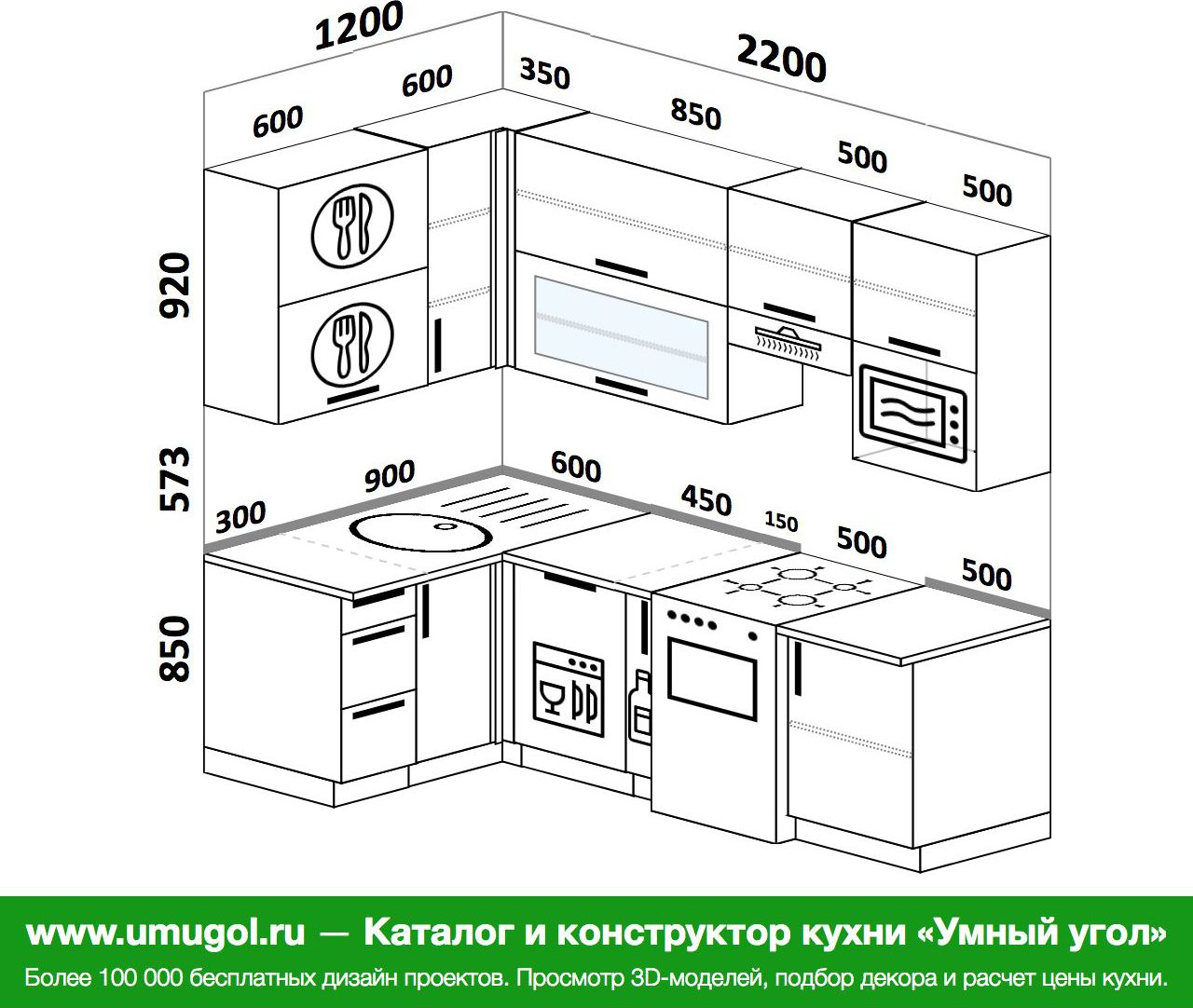 Проекты кухонных гарнитуров