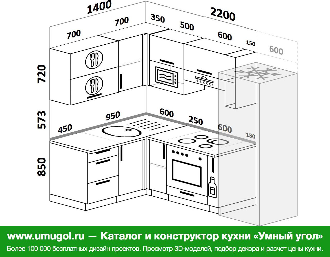 модульная кухня с угловой мойкой