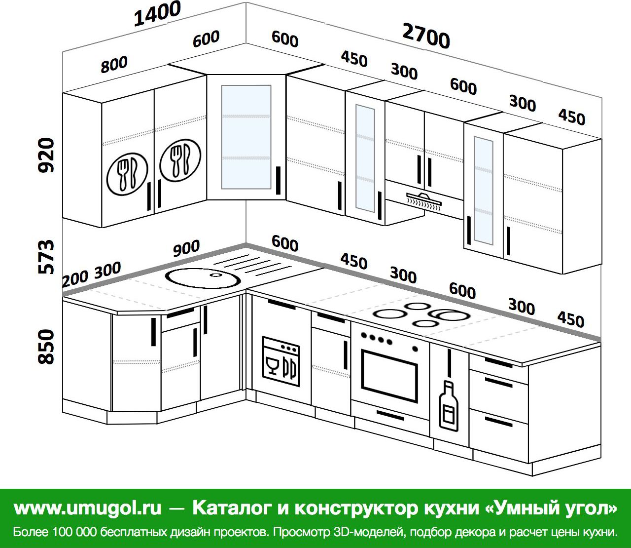 Размеры угловой кухни с угловой