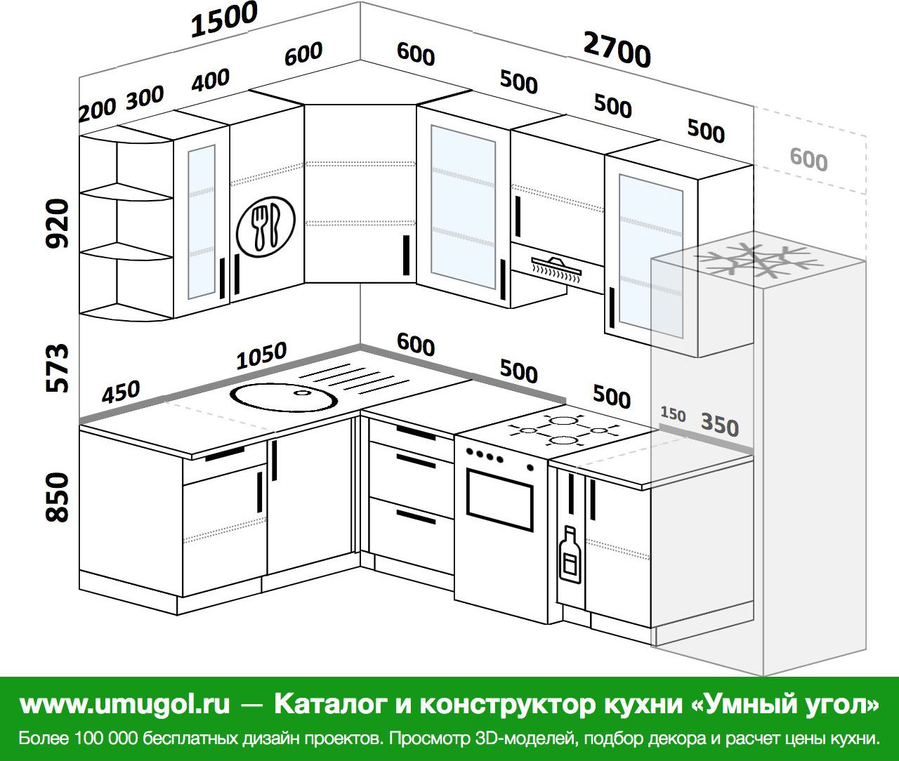 Планировка кухни кухни 5х5м