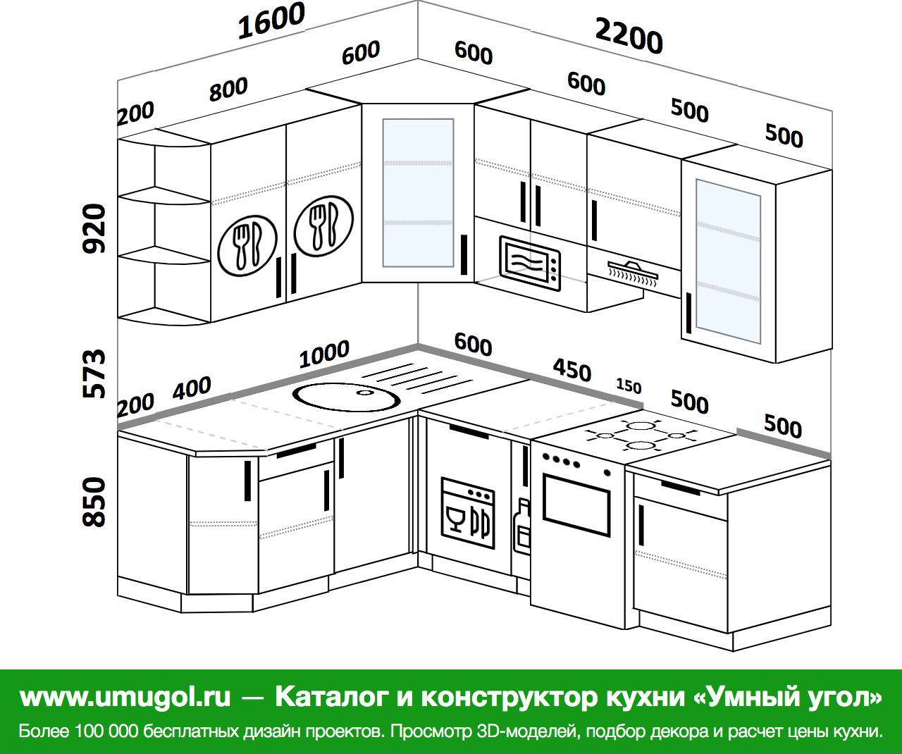 Кухня 1600 на 1800 угловая