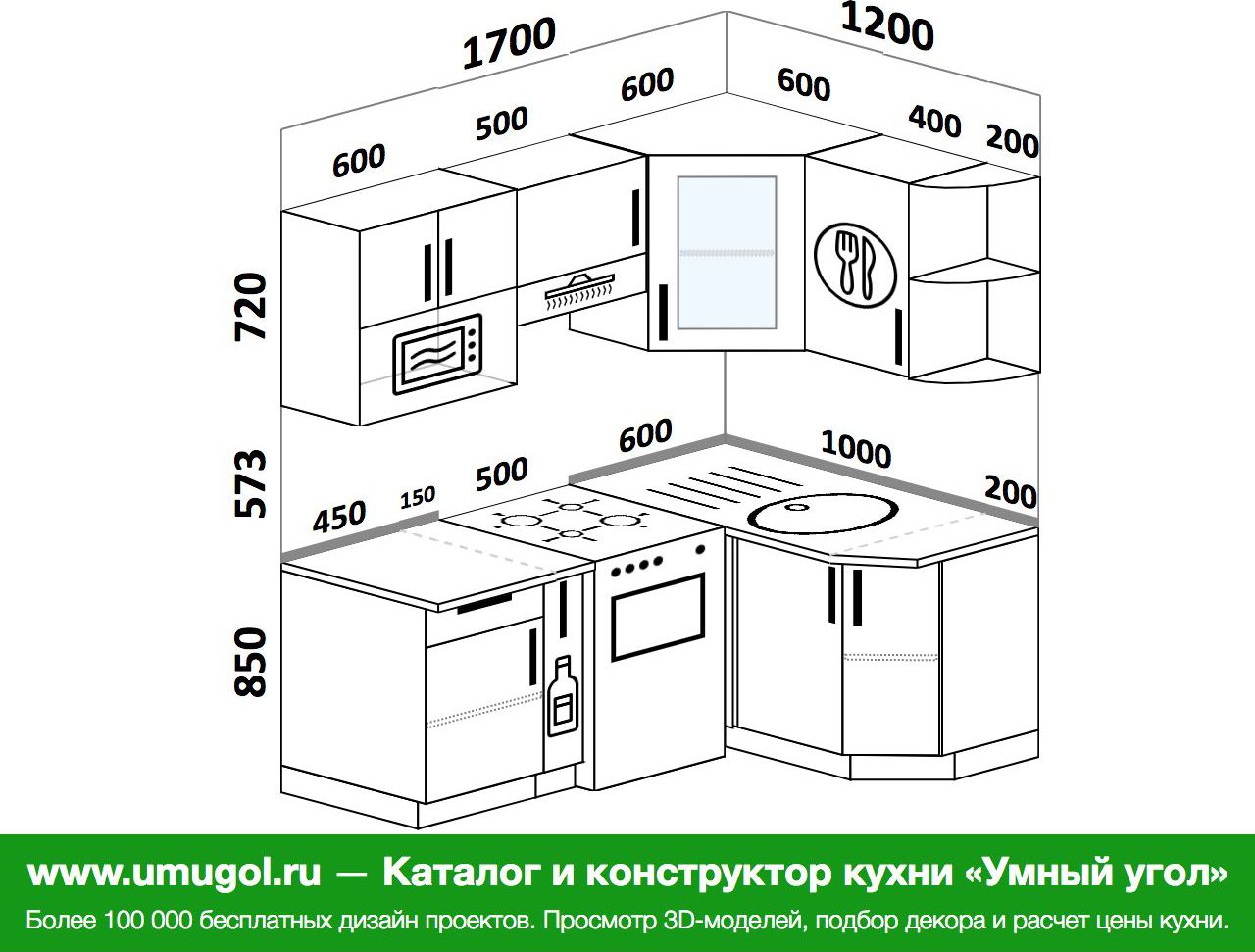 Кухня 170 на 170 угловая